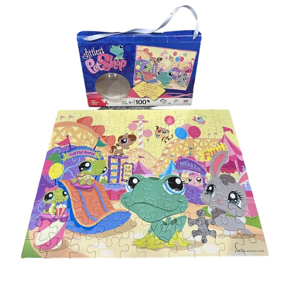 Littlest Pet Shop Puzzle 100 Pieces LPS Collectible Toy Pets At Carnival Fair